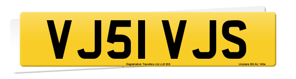 Registration number VJ51 VJS